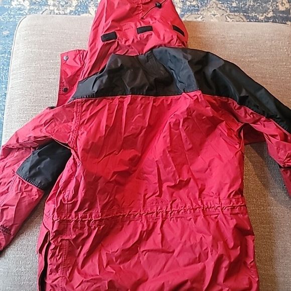 Vintage Woolrich Mens Medium Hydromax 2100 Jacket Zip Button Parka Red Black - Picture 16 of 16